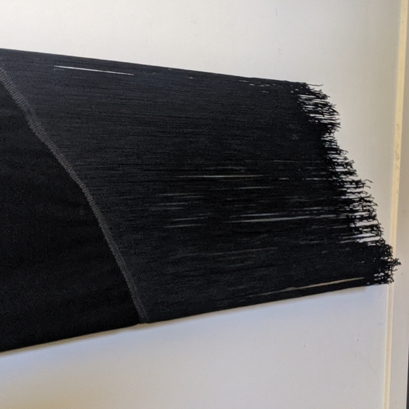 JS Boutique Black One Shoulder Velour Gown 14 - Picture 3 of 6